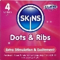 skins - dots ribs premium condoms pack 4