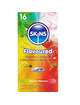 skins - multi sabores preservativos premium pack 16