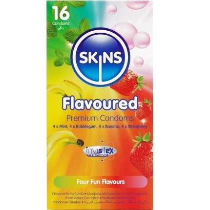 16x Preservativos Skins Premium Multi Sabores