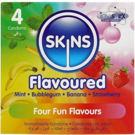 4x Preservativos Skins Premium Multi Sabores
