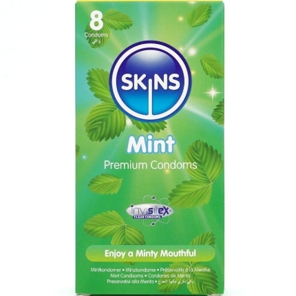 8x Preservativos Skins Premium Mint