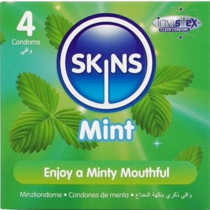 4x Preservativos Skins Premium Mint