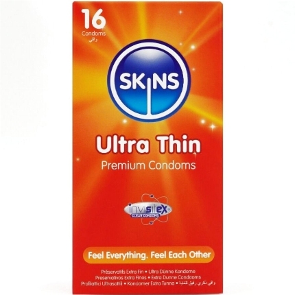 skins - ultra thin premium condoms pack 16