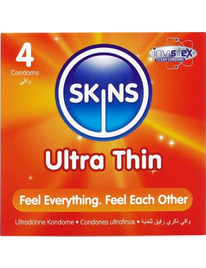 skins - ultrafinos preservativos premium pack 4