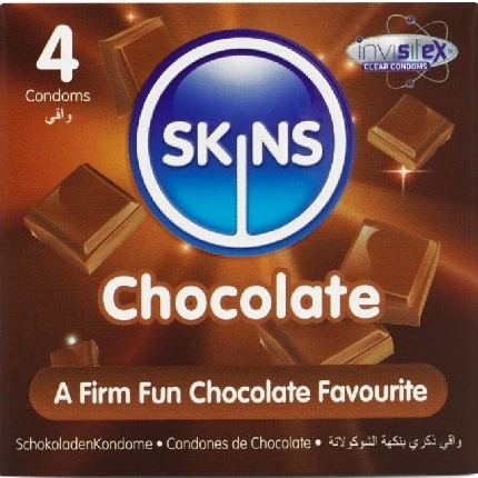 4x Preservativos Skins Premium Chocolate