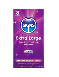 8x Preservativos Skins Premium Extra Grande