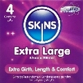 skins - extra large premium condoms pack 4