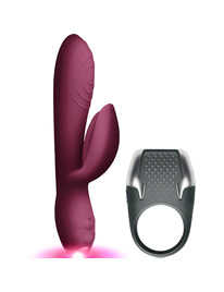 climaximum - lamour kit vibrador rabbit + anillo pene led