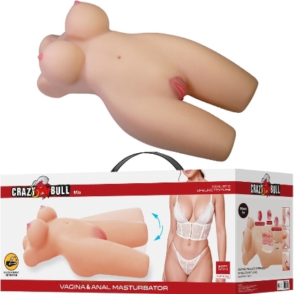 crazy bull - mia torso femenino realista vagina y anal 8.5 kg