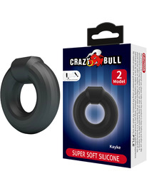 Cockring Crazy Bull Silicone Kayke Preto
