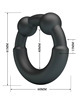 Cockring Crazy Bull Silicone Meco Preto