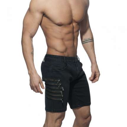 Shorts Addicted Zippers Denim Shorts Black 500152