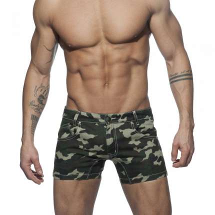 Shorts Addicted Camo Jeans Shorts Camouflage Green 500153