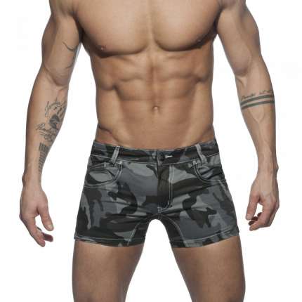 Shorts Addicted Camo Jeans Shorts Camouflage Gray 500154