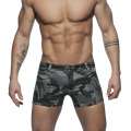 Calções Addicted Camo Jeans Short Camuflagem Cinza