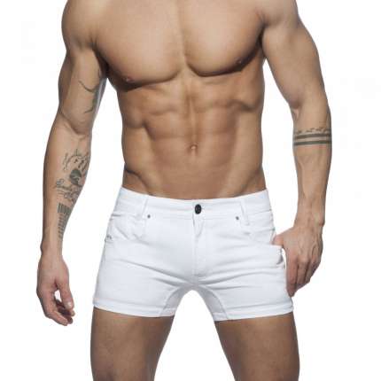 Adicta A Los Shorts Tela De Raso Blanco,500157