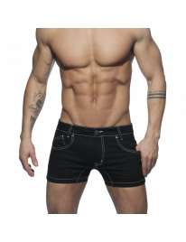 Adicta A Los Shorts De La Tela Cruzada Short De Color Negro,500158