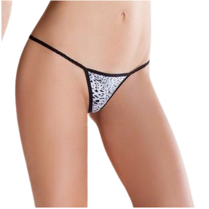Tanga Passion Animal Print Branco