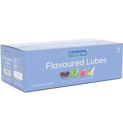 pasante - lubricantes sabores caja 144 unidades 5 ml