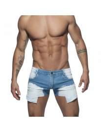 Shorts Addicted Mini Jeans Holes Blue 500159