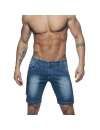 Calções Addicted Zippers Short Jeans Azul,500160