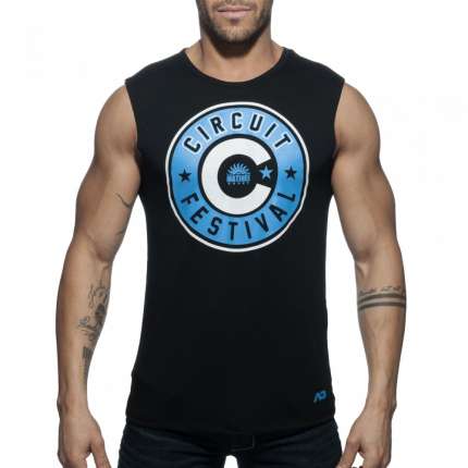 Manga Cava Addicted Circuit Boy 2018 Tank Top Preto,500171