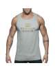 Manga Sisa Adicto "High Class" Puta Tank Top De Color Gris,500163