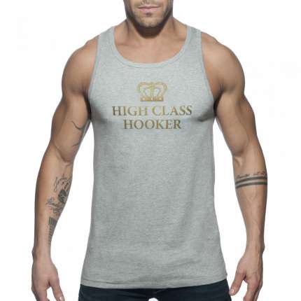 Manga Cava Addicted High Class Hooker Tank Top Cinzento,500163