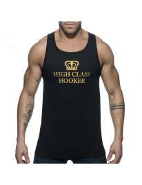 Manga Sisa Adicto "High Class" Puta Tank Top Negro,500164