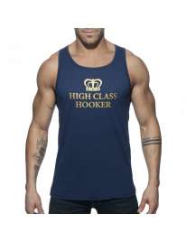 Manga Cava Addicted High Class Hooker Tank Top Azul Marinho,500165