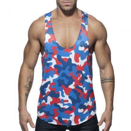 Sleeve Armhole Addicted Station Wagon Camo Tank Top Camouflage Red 500168