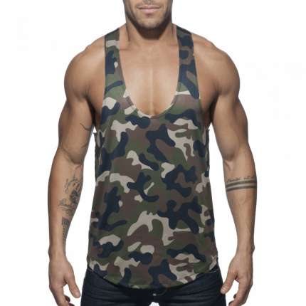 Manga Sisa Adicto Farmacia De Camuflaje, Los Tanques (Tank Top De Camuflaje De Color Marrón,500170