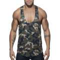Manga Sisa Adicto Farmacia De Camuflaje, Los Tanques (Tank Top De Camuflaje De Color Marrón