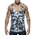 Manga Cava Addicted Combi Camo Tank Top Camuflagem Cinzento