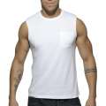 Manga Cava Addicted Basic Tank Top Branco