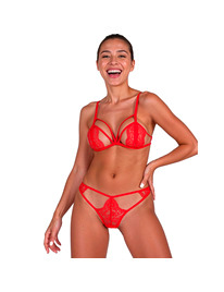 Conjunto Passion Fire Brick Plus Size Vermelho