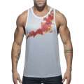 Sleeve Armhole Addicted Geoback Tank Top White