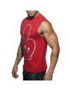 Manga Sisa Adicto De Mierda Tank Top De Color Rojo,500183