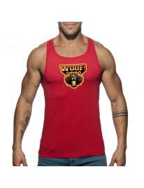 Manga Cava Addicted Woof Tank Top Vermelho,500186