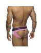 Underwear Addicted Contrast Mesh Side Brief, Pink 500199