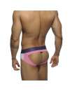 Jockstrap Addicted Contrast Mesh Bottom Brief Rosa,500199