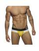 Jockstrap Addicted Contrast Mesh Bottom Brief Amarelo,500198