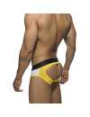 Jockstrap Addicted Contrast Mesh Bottom Brief Amarelo,500198