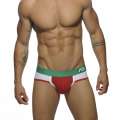 Jockstrap Addicted Contrast Mesh Bottom Brief Vermelho