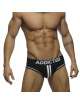 Cueca Addicted Double Piping Bottomless Brief Preto,500204