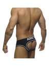 Cueca Addicted Double Piping Bottomless Brief Preto,500204