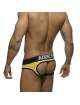 Underwear Addicted Double Piping Bottomless Brief, Yellow 500205